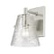 Z-Lite Analia Wall Sconce, 1-Light, 6.5 In.W x 7.5 In.L x 9.25 In.H, Brushed Nickel/Clear Ribbed 1101-1S-BN - alternate 3